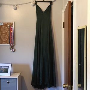HUNTER GREEN PROM DRESS